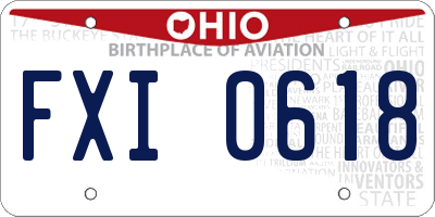 OH license plate FXI0618