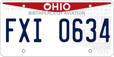 OH license plate FXI0634