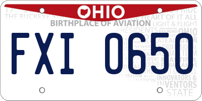 OH license plate FXI0650
