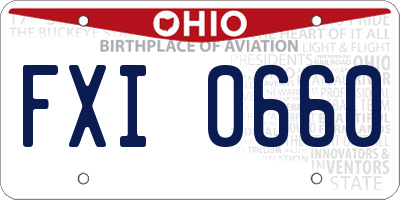 OH license plate FXI0660