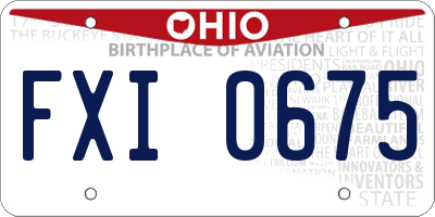 OH license plate FXI0675