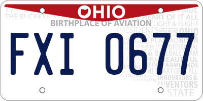 OH license plate FXI0677