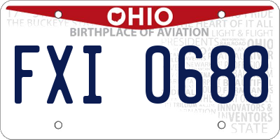 OH license plate FXI0688