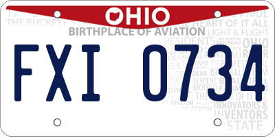 OH license plate FXI0734