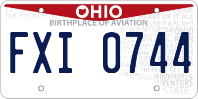 OH license plate FXI0744