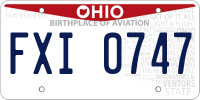 OH license plate FXI0747