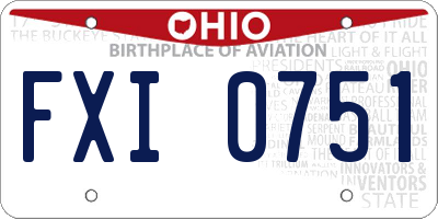 OH license plate FXI0751
