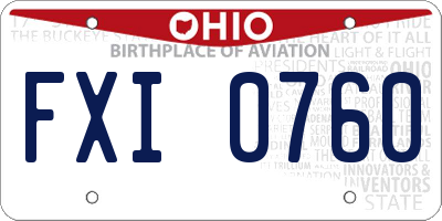 OH license plate FXI0760