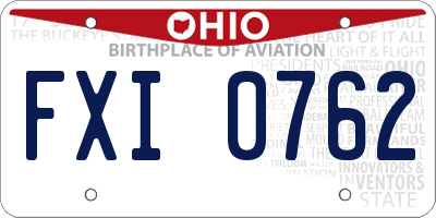 OH license plate FXI0762
