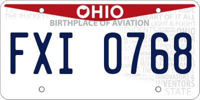 OH license plate FXI0768
