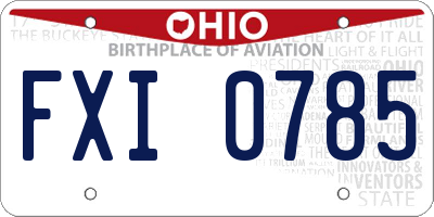 OH license plate FXI0785