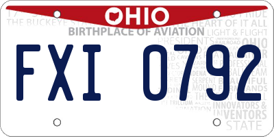 OH license plate FXI0792