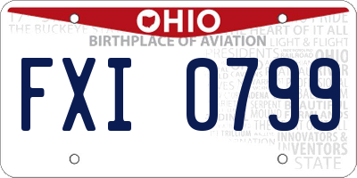 OH license plate FXI0799