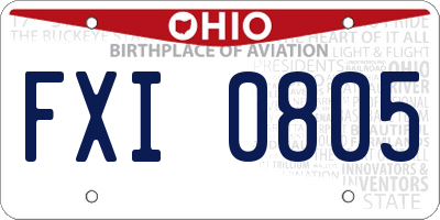 OH license plate FXI0805