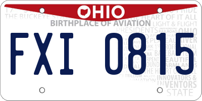 OH license plate FXI0815