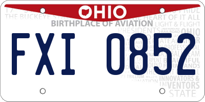 OH license plate FXI0852
