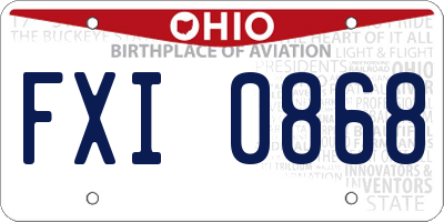 OH license plate FXI0868