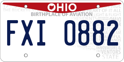 OH license plate FXI0882