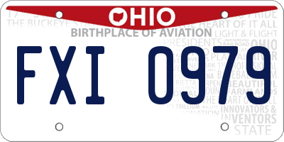 OH license plate FXI0979