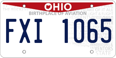 OH license plate FXI1065