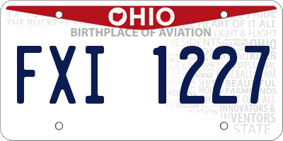 OH license plate FXI1227