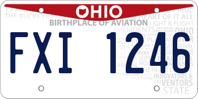 OH license plate FXI1246