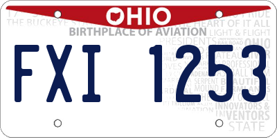 OH license plate FXI1253