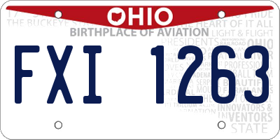 OH license plate FXI1263