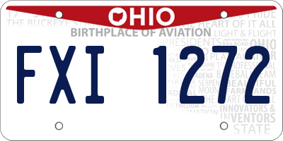 OH license plate FXI1272