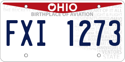 OH license plate FXI1273