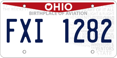 OH license plate FXI1282