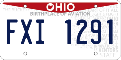 OH license plate FXI1291