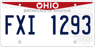 OH license plate FXI1293