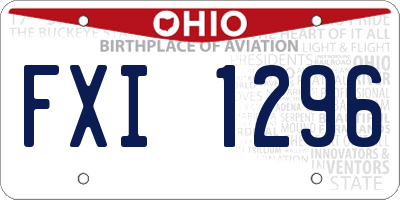 OH license plate FXI1296