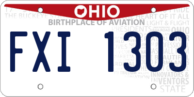 OH license plate FXI1303