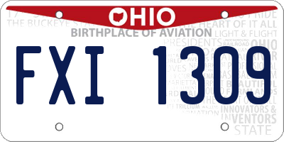 OH license plate FXI1309