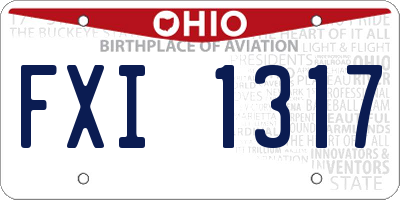 OH license plate FXI1317