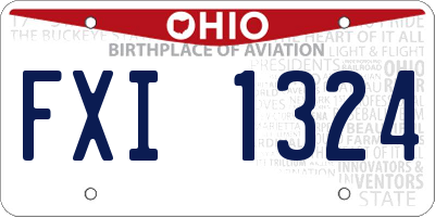 OH license plate FXI1324