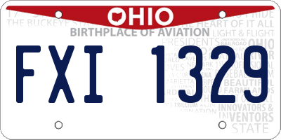 OH license plate FXI1329