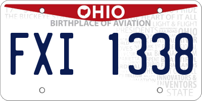 OH license plate FXI1338