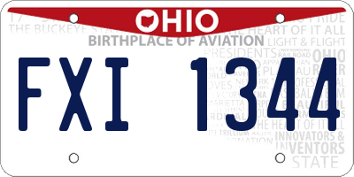 OH license plate FXI1344