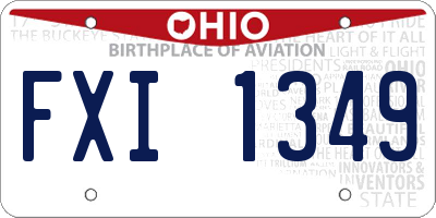 OH license plate FXI1349