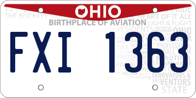 OH license plate FXI1363