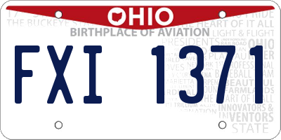 OH license plate FXI1371