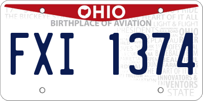OH license plate FXI1374