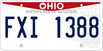 OH license plate FXI1388