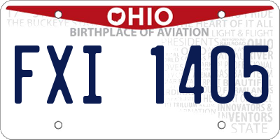 OH license plate FXI1405