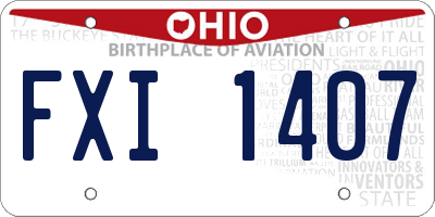 OH license plate FXI1407