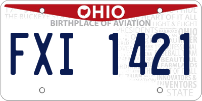 OH license plate FXI1421