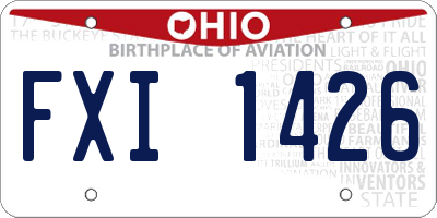 OH license plate FXI1426